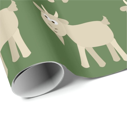 Cute Funny Little Goat Cadeaupapier (Rol Hoek)