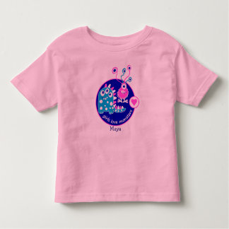 Cute  Funny Little Pink Girl Monsters Kinder Shirts
