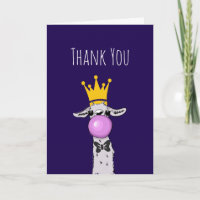 Cute Funny Llama Illustratie Dank u