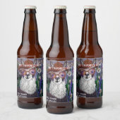Cute Funny Mama Llama houdt je kool Bier Etiket (Flessen)