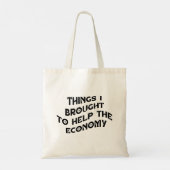 Cute Funny Minimalist Black Typography Tote Bag (Achterkant)