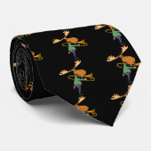 Cute Funny Moose Spelling Trombone Art Stropdas (Opgerold)