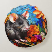 Cute Funny Mosaic coussins coussin de souris (Dos)