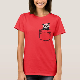 Cute Funny Panda Beer in een Pocket Shirt