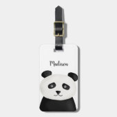 Cute Funny Panda Face | Dierdieren Bagagelabel (Voorkant verticaal)
