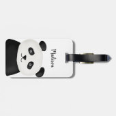 Cute Funny Panda Face | Dierdieren Bagagelabel (Achterkant horizontaal)