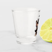 Cute Funny Paw French Bulldog Shot Glas (Links)