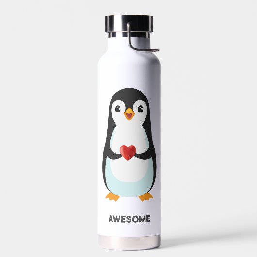 Cute Funny Penguin Cartoon Waterfles (Links)