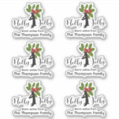 Cute Funny Penguin Noël Cadeau Étiquette (Devant)