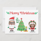 Cute Funny Photo Santa Feestdagenkaart (Voorkant)