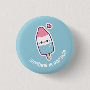 Cute Funny Popsicle Ronde Button 3,2 Cm