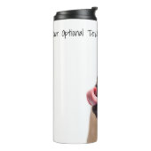 Cute & Funny Pug aangepaste teksttumbler Thermosbeker (Gedraaid links)