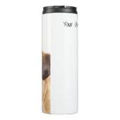Cute & Funny Pug aangepaste teksttumbler Thermosbeker (Achterkant)