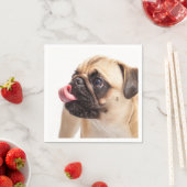 Cute & Funny Pug Dog paper inapkins Servetten (Insitu)