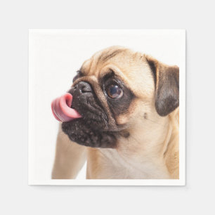 Cute & Funny Pug Dog paper inapkins Servetten