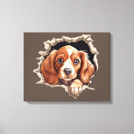 Cute Funny Puppy Canvas Afdruk