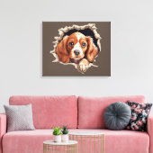 Cute Funny Puppy Canvas Afdruk (Insitu (Woonkamer))