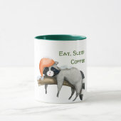 Cute Funny Raccoon-Mok voor tweetone kerstkoffie Mok (Midden)