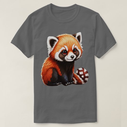 Cute Funny Red Pand T-shirt (Design voorkant)