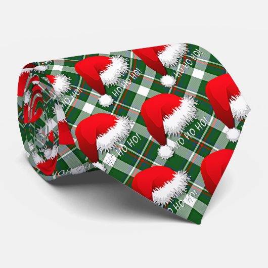 Cute Funny Santa Claus Pet HoHo Greeting Pattern Stropdas (Opgerold)