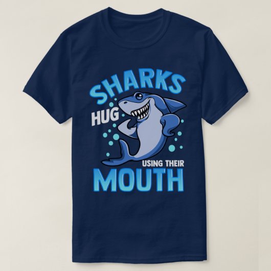 Cute & Funny Sharks Hug Using Their Mouth Pullover (Design voorkant)
