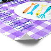 Cute Funny Siamese Cat Breakfast Recipe Poster (Hoek)