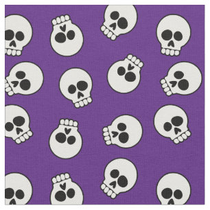 Cute Funny Skeleton Faces Stof