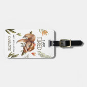 Cute Funny Sloth 'Ik heb een feestdag nodig' Bagagelabel (Voorkant horizontaal)