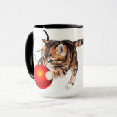 Cute Funny Stay Outta the Christmas Tree Kitten Mok (Voorkant links)