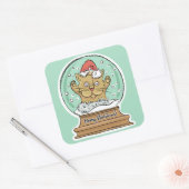Cute Funny stickers met kerstkat (Envelop)