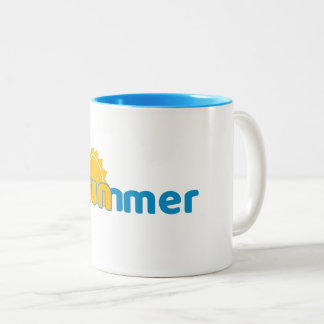 Cute & Funny Summer Mug- Perfect Gift for Friends Tweekleurige Koffiemok