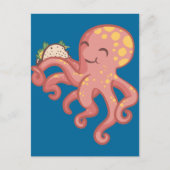 Cute Funny Tako Taco Octopus Briefkaart (Voorkant)