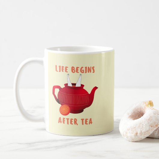 Cute Funny Tea Koffiemok (Met donut)