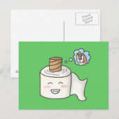 Cute Funny Toilet Paper Dreaming Het is onicorn Briefkaart (Voorkant / Achterkant)