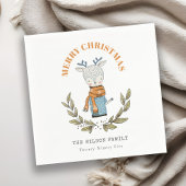 Cute Funny Ugly Sweater Leafy Reindekerst Servet