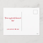 Cute Funny Valentijnsdag Dog Heart Feestdagenkaart (Achterkant)