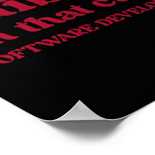 Cute Funny Valentine's Day Software Developer Wome Poster (Hoek)