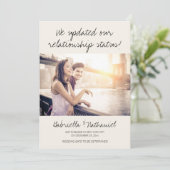 Cute Funny Verloving Foto Aankondiging (Staand voorkant)