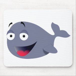 Cute Funny Whale Party Drawing Muismat