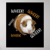 Cute & Funny Wheek - eigenaar van cavia Cavy Lover Poster (Voorkant)