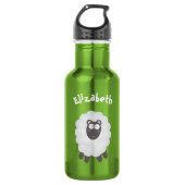 Cute Funny Whimsical Pun I Love Ewe Custom Name Waterfles (Voorkant)