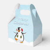 Cute Funny Winter Penguin Favor Box Bedankdoosjes (Achterkant)