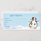 Cute Funny Winter Penguin-kaartje (Achterkant)