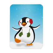 Cute Funny Winter Penguin Magneet (Verticaal)