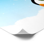 Cute Funny Winter Penguin Poster (Hoek)