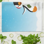 Cute Funny Winter Penguin Theedoek (Gevouwen)