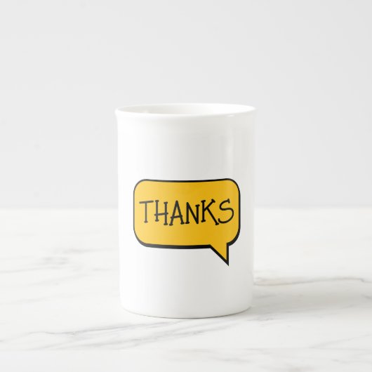 Cute Funny Yellow Thank You Mug (Devant)