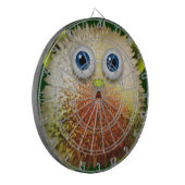 Cute Fuzzy Cartoon Character Art voor All Dartbord (Voorkant Links)