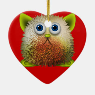 Cute Fuzzy Cartoon Character Art voor All Keramisch Ornament