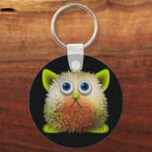 Cute Fuzzy Cartoon Character Art voor All Sleutelhanger (Voorkant)